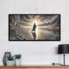 Jesus Walking On Water Faith Wall Art | Faith Wall Decor | Religious Artwork | Christian Wall Art | Spiritual Home Decor | Living Room Decor