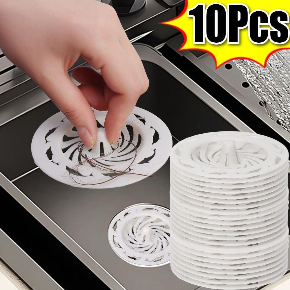 

10Pcs Large Capacity Sink Anti Blocking Filter Disposable Hair Catcher Home Bathroom Accessories L-10Pcs