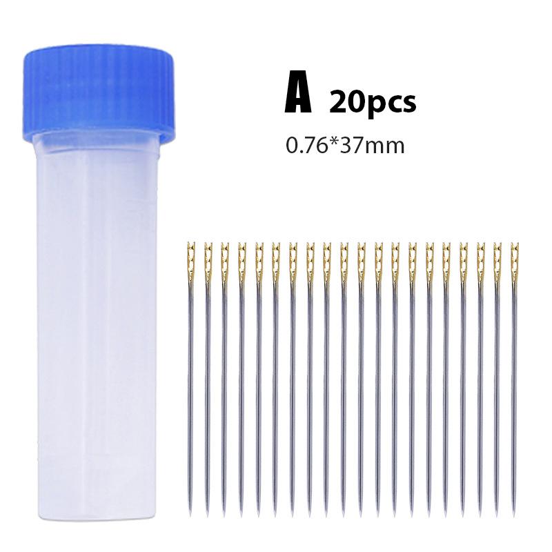 Doppelloch-Schwanznadel-Nähwerkzeuge Handnähnadel Freie Einfädelnadel