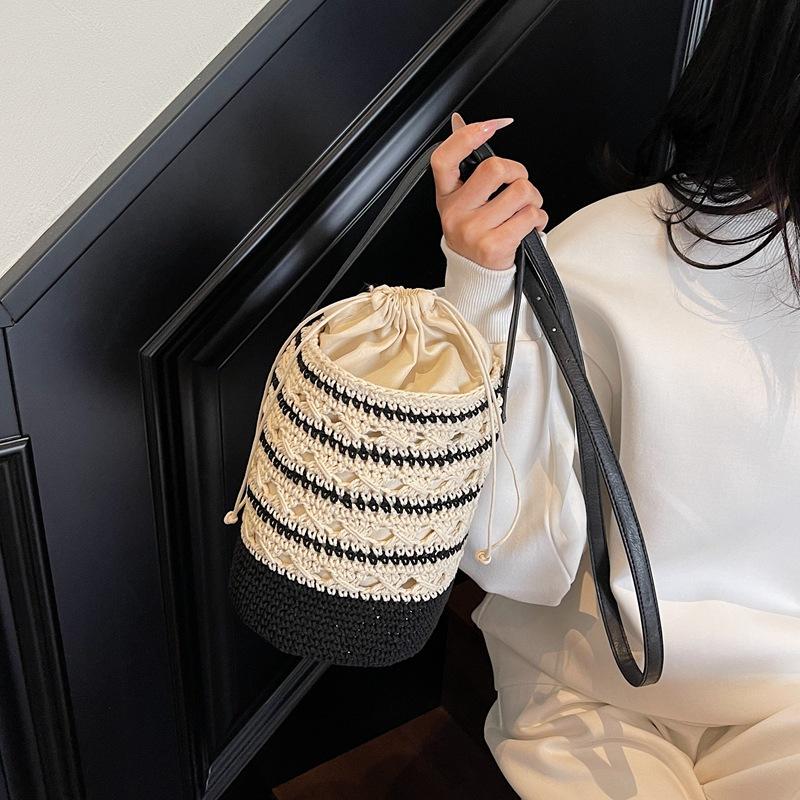 Bag Versatile Resort Beach Bag Drawstring Crossbody Handbag