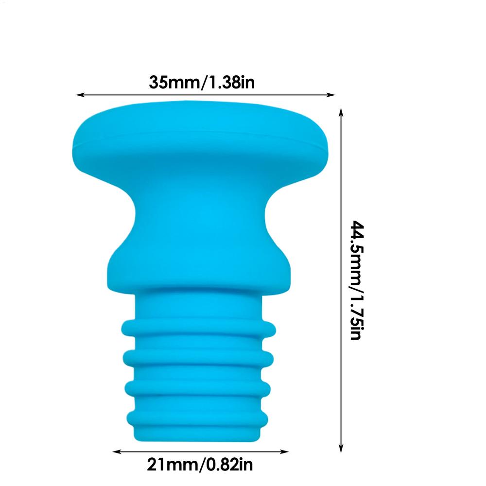 Silicone Wine Seal Stopper Wine Bottle Sealed Cover Caps Food-Grade Gadgets for Bar Soda Liquor Champagne Household Kitchen
