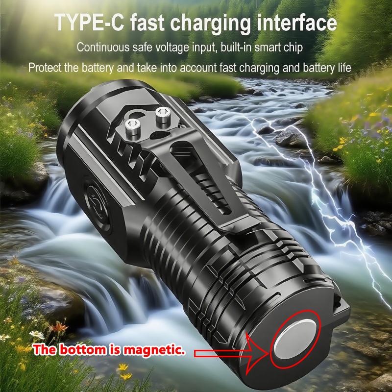 Super Bright LED Flashlight Torch Rechargeable USB MINI Fishing Lantern Powerful Mode Outdoors Camping Lamp Child's Flashlight