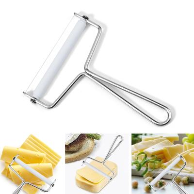 Instrument de Feliat Brânză Sârmă din Oțel Inoxidabil Tăietor de Brânză Instrument de Feliere cu Mâner din Plastic Bucătărie