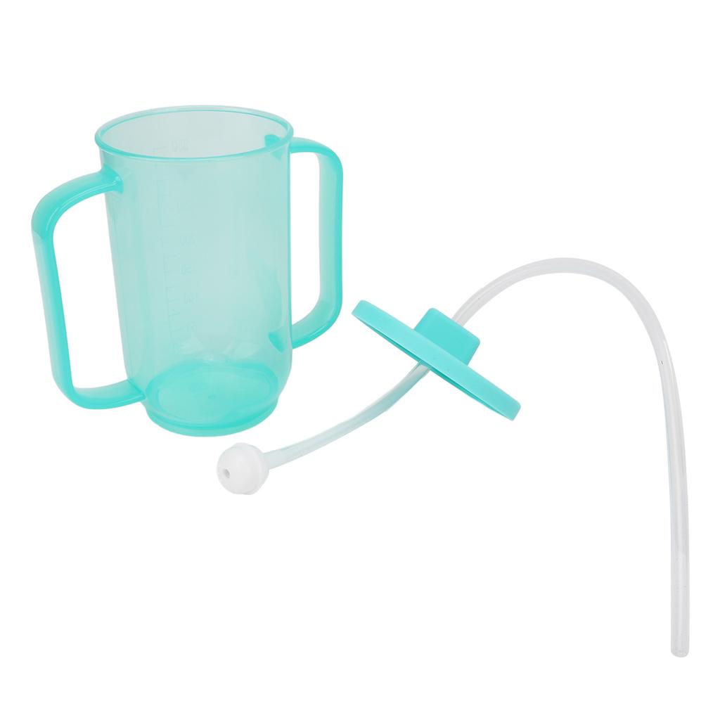 Adult Sippy Cup Spill Proof Convalescent Feeding Drinking Cup with Dual Handle for Elderly Disabled Patients