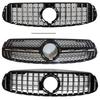For Mercedes GLC X253 2020-2025 Front Bumper Grille Black Diamond Mesh Grill Panel Accessories GLC200 GLC220 GLC300 AMG Style