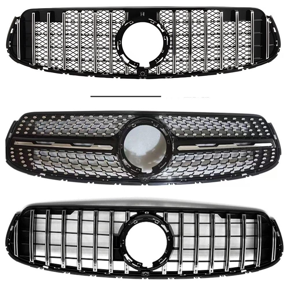 For Mercedes GLC X253 2020-2025 Front Bumper Grille Black Diamond Mesh Grill Panel Accessories GLC200 GLC220 GLC300 AMG Style