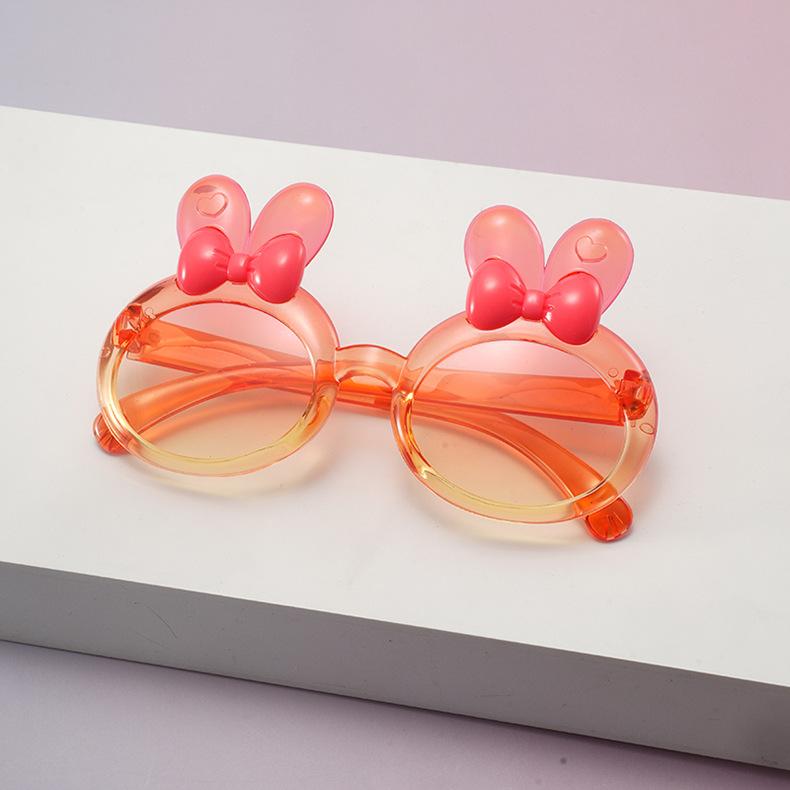 High Quality New Children's Rabbit Sunglasses One Piece Children's Sunshade Spectacles Cute Bow Baby Sun Spectacles