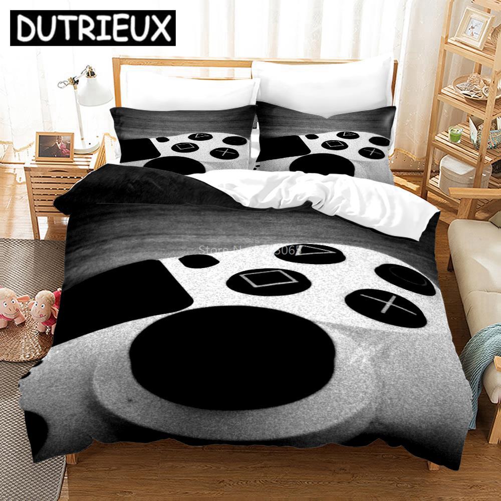 Creative Gamer Gamepad Pattern Bedding Set Bed Linen Cartoon Duvet Cover Set With Pillowcase Twin Full Queen King Bedclothes