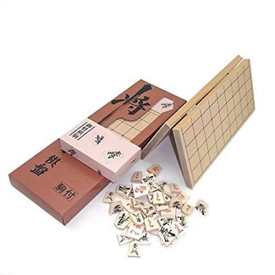 Wooden Shogi Portable and Easy To Igo Lab Original Special Selection Set Katsura 4 Folding Board and Popular 1 Shogi In Box Beginner's Set, Store,