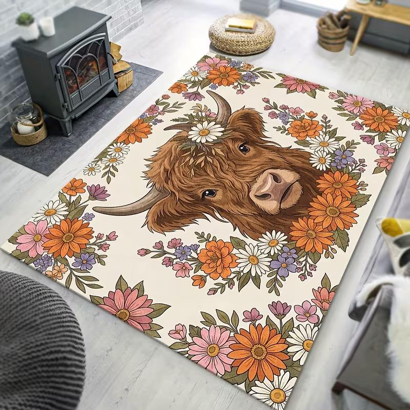 Leopard Realistic Print Area Rug Non Slip Floor Mat Living Room Trend Animal Style Carpet Indoor Entry Home Decor Mat