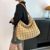 IELGY Diamond Embroidery Thread Cloud Bag Down Padded Jacket Bag Niche Pleated One-Shoulder Korean Version Cross-Body Large-Capac