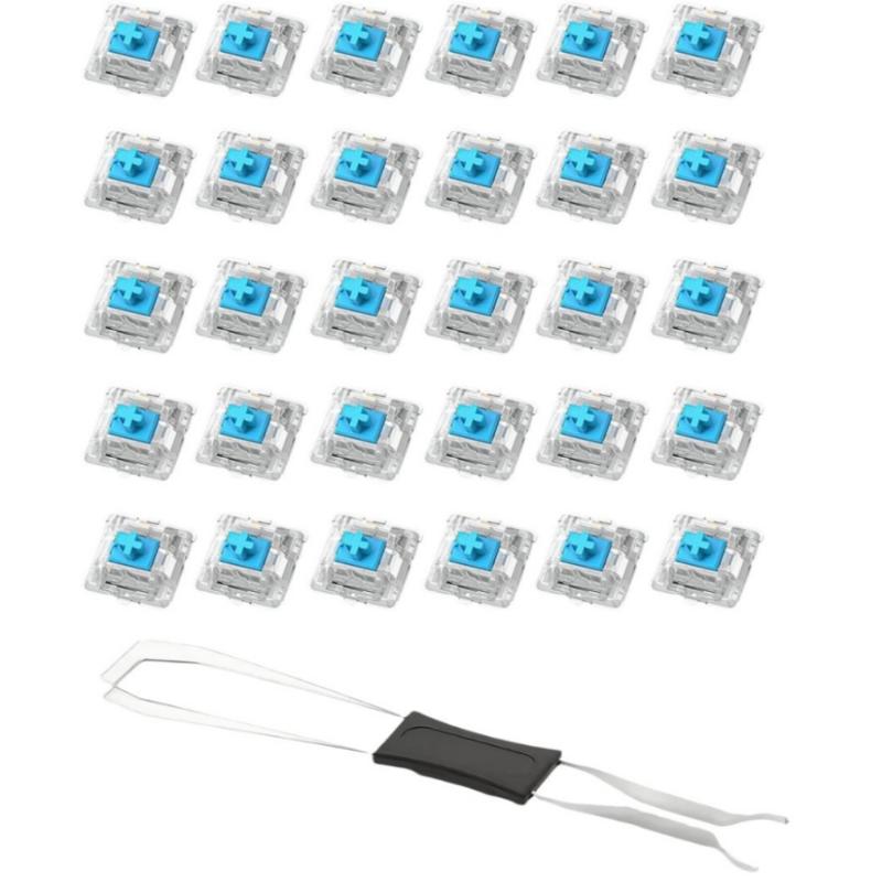 1 Set Klavye Değiştirme Aksesuarları Klavye Anahtarı Klavye Tıklayıcı Tuş Değiştirme 3 Pin Dokunsal Anahtar