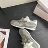 Women's low-top round head flat-soled ballet shoes, pair of shoelaces, breathable soft-soled versatile sports shoes, women's shoes