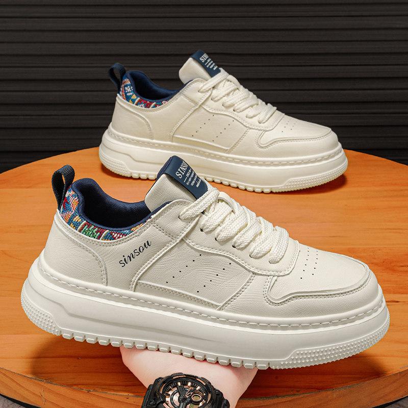 Spring Senior Sense Youth Board Shoes Sports Leisure Heightening Platform Leather