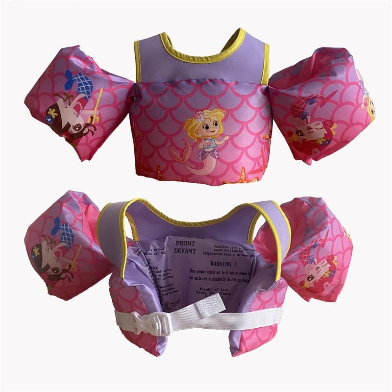 

Оборудование для обучения безопасности плаванию детей, Детский надувной круг, Нарукавники, Костюм для плавучести розовый