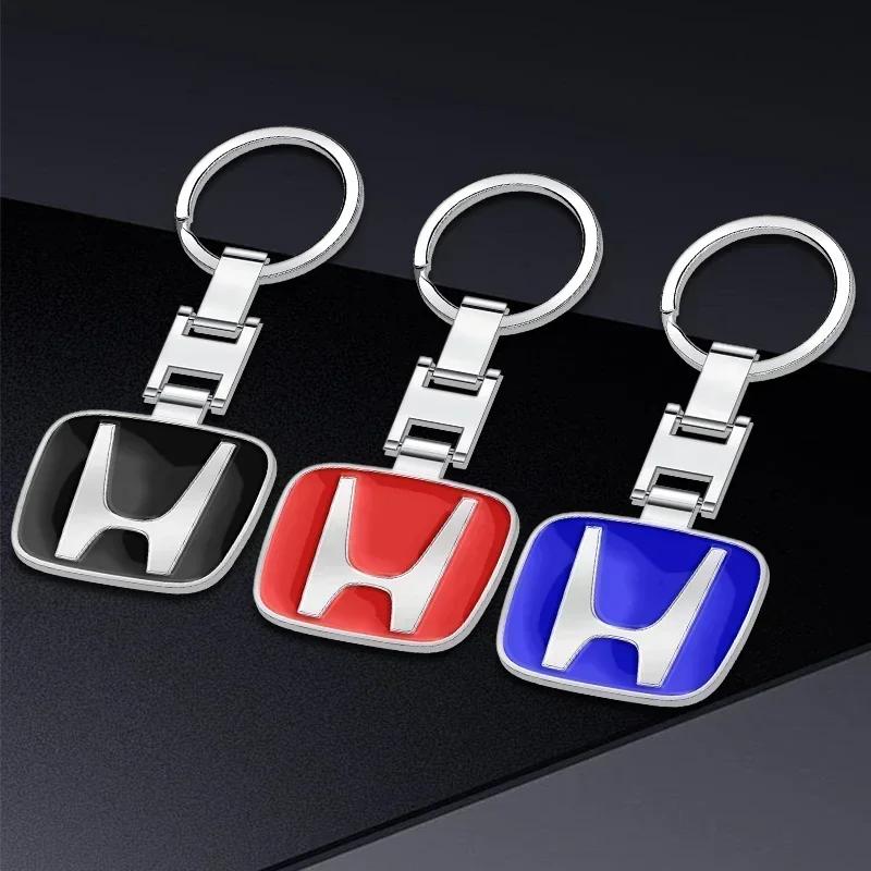H Car Keychain Badge Key Chain Rings Metal Accessories For Honda Civic Fit Jazz Accord CRV HRV City Odyssey Pilot Vezel TP6