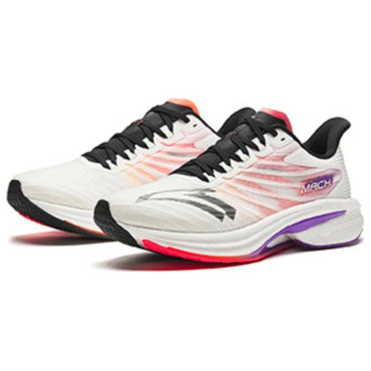 New Anta MACH 4.0 Cushioning, Slip Resistant, Rebound Low Top Running Shoes Men's Black White 112415583-5