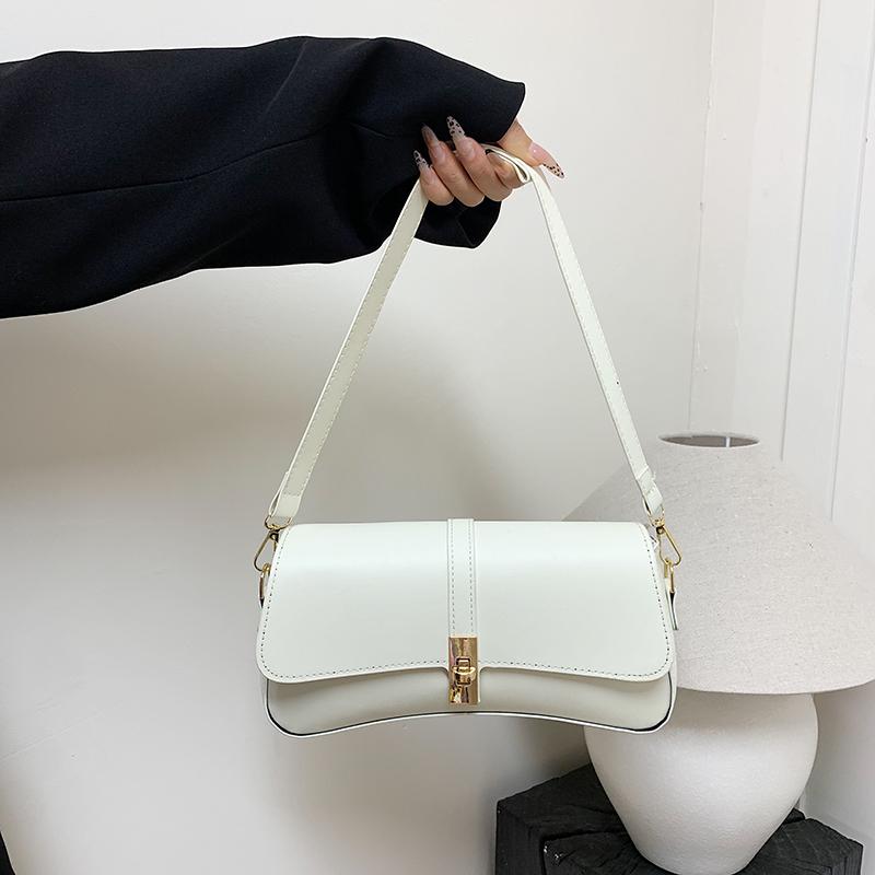 Minimalistische Umhängetasche, Handtasche für Damen, leichter PU-Gurt mit abnehmbarem Verschluss, für den täglichen Arbeitsweg