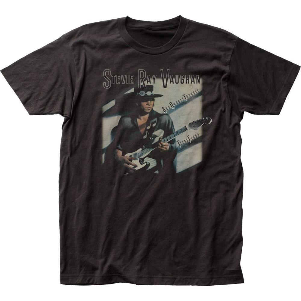 Stevie Ray Vaughan Texas Flood Mens T Shirt Music Classic Concert Band Tee Black Unisex T-Shirt XL