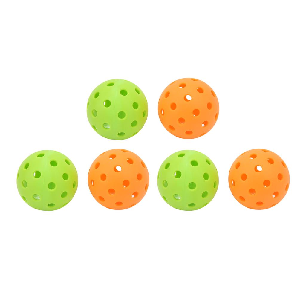 6 Stück Outdoor Pickleball Bälle Sporttraining Pickleballs 40 Löcher Pickleball Ball Set für Outdoor