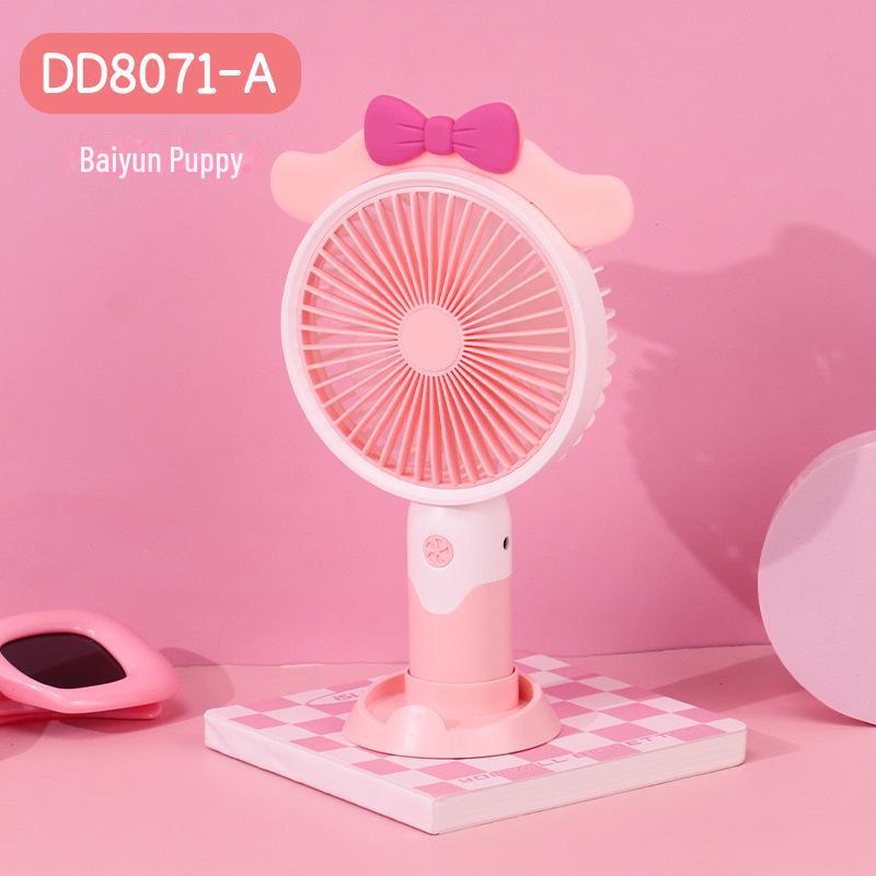 Ventilator portabil USB cu desene animate - Mini ventilator electric de birou pentru uz exterior