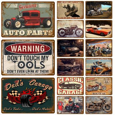 Vintage Tin Sign Home Decor Items Wall Decor Art Wall Mural Room Decoration Items Decor Men Retro Metal Sign Plate Bar Posters