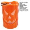 Haunted House Decoration Light Flameless Halloween Candle with LED Light Ghost Face Pumpkin Skull Design Outdoor Safe Battery Operated Indoor