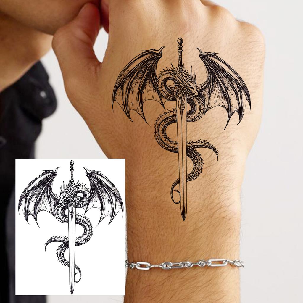 1 Foglio Tatuaggi Temporanei Teschio Ancora Insetto Per Mani Collo Adulti, Adesivi Tatuaggi Finti di Halloween Tatuaggi Realistici a Lunga Durata