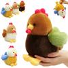 2230Cm Cartoon Cute Chicken Plush Doll Pillow Colorful Brown Yellow Rooster Hen Animal Stuffed Toy Home Decor Gift For Children
