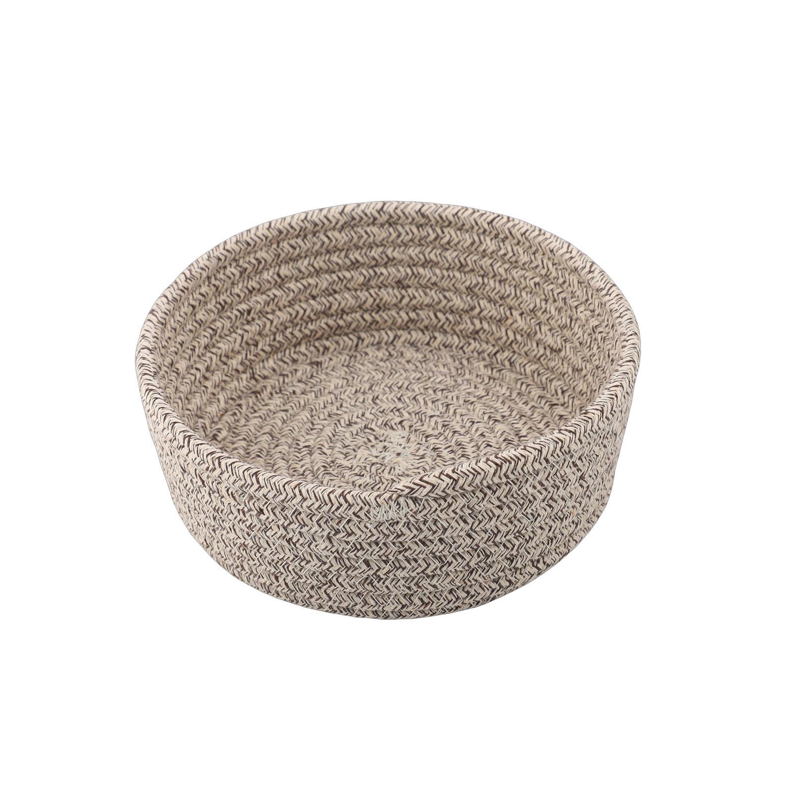 

3pcs Round Woven Storage Basket Cotton Rope Woven Basket Organizer for Home Office