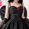 Black Fallen Angel Wings, Halloween Demon Wings Props Stage Show Heart Wings