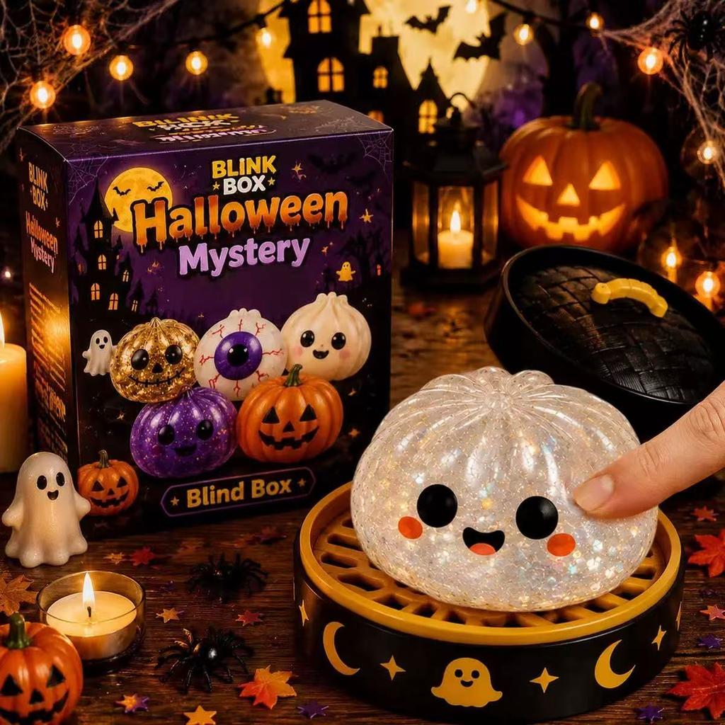 Funny Ghost Bun Squishy Toy, Fun Stress Relief Gift for Halloween