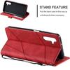 Coque folio - Samsung - Galaxy S23 Ultra - Rouge - Antichoc - Cuir PU Rétro