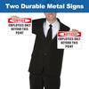 (2 Pack) Employees Only Beyond This Point Signs, Aluminum Staff Only Sign, Employees Only No Unauthorized Entry - Weatherproof Metal Signs with