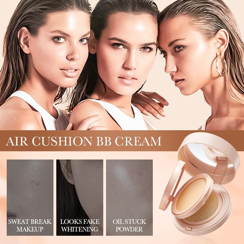 Light Sensitive Powder Air Cushion SADOER Hydrating Light BB Cream Concealer Foundation