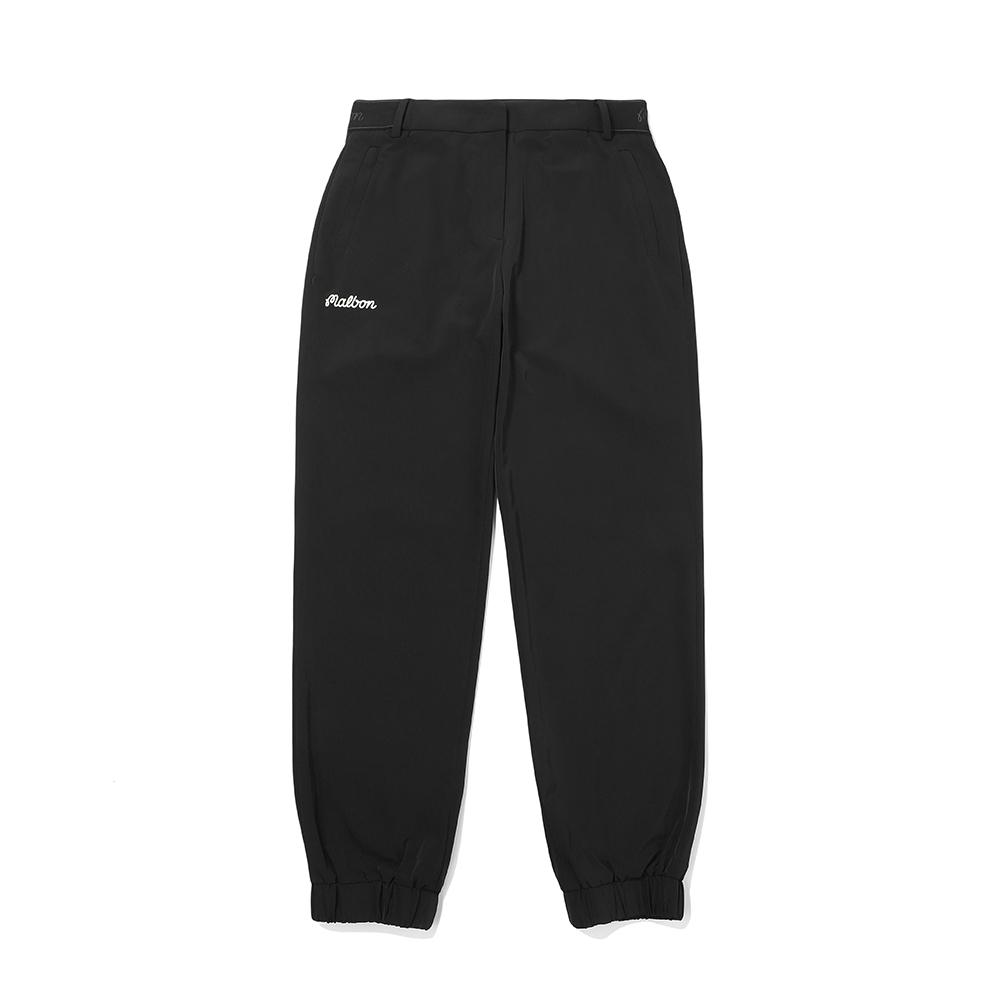 MALBON GOLF Woven Elastic Banded Jogger Pants Black (Woman)