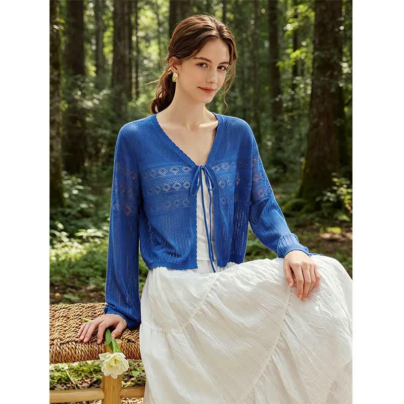 Women s 2026 Spring Knit Ruffle Blouse L