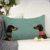 Plush Dachshund Pillow Cover Cartoon Dog Throw Pillow Case Home Living Room Bedroom Sofa Bed Decorative Rectangle Cushion Cover