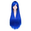Whimsical W Long Straight Cosplay Wig Women Costume Party Black Red Ombre White Heat Resistant Synthetic Hair Wigs