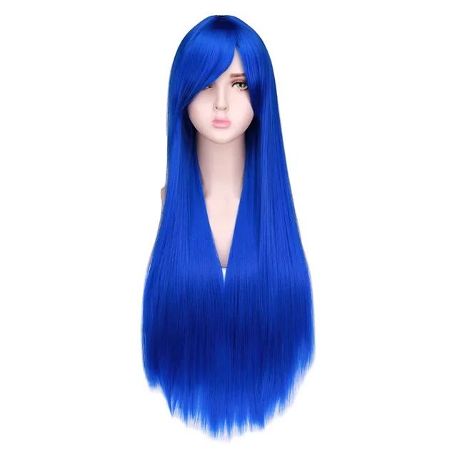Whimsical W Long Straight Cosplay Wig Women Costume Party Black Red Ombre White Heat Resistant Synthetic Hair Wigs
