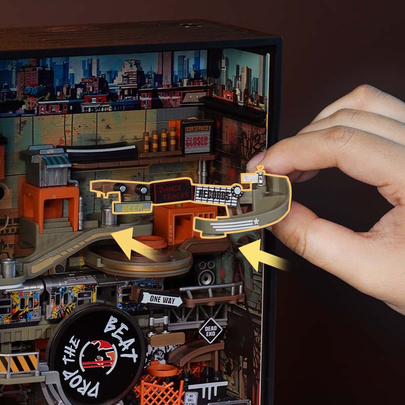 ROBOTIME ROKR Hip-Hop Street Marble Run Mechanical 3D Puzzle MR03S