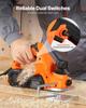 Electric Hand Planer, 82 mm Cut Width, 650W 16800 RPM Corded Power Handheld Planer for Wood, with Adjustable Cut Depth, 2 Blades, for Woodworking Wood