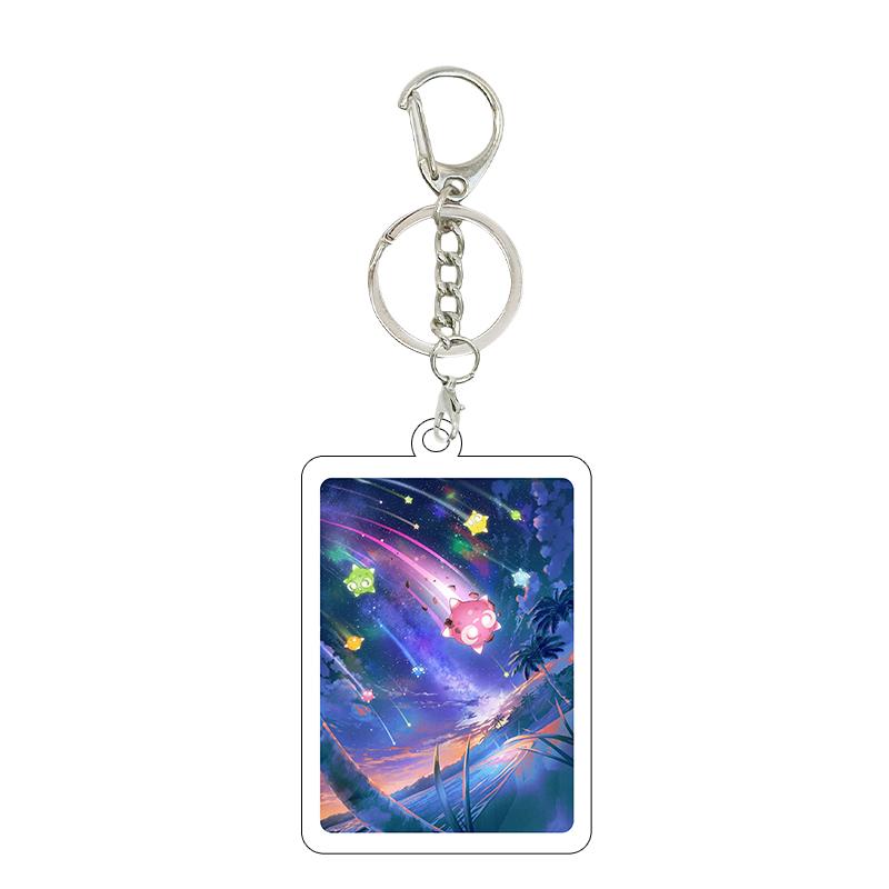 1pc Anime Charizard Mewtwo Gardevoir Cartoon Cool Game Characters Self Made Acrylic Keychain 5cm Pendant Decor Gifts Wholesale