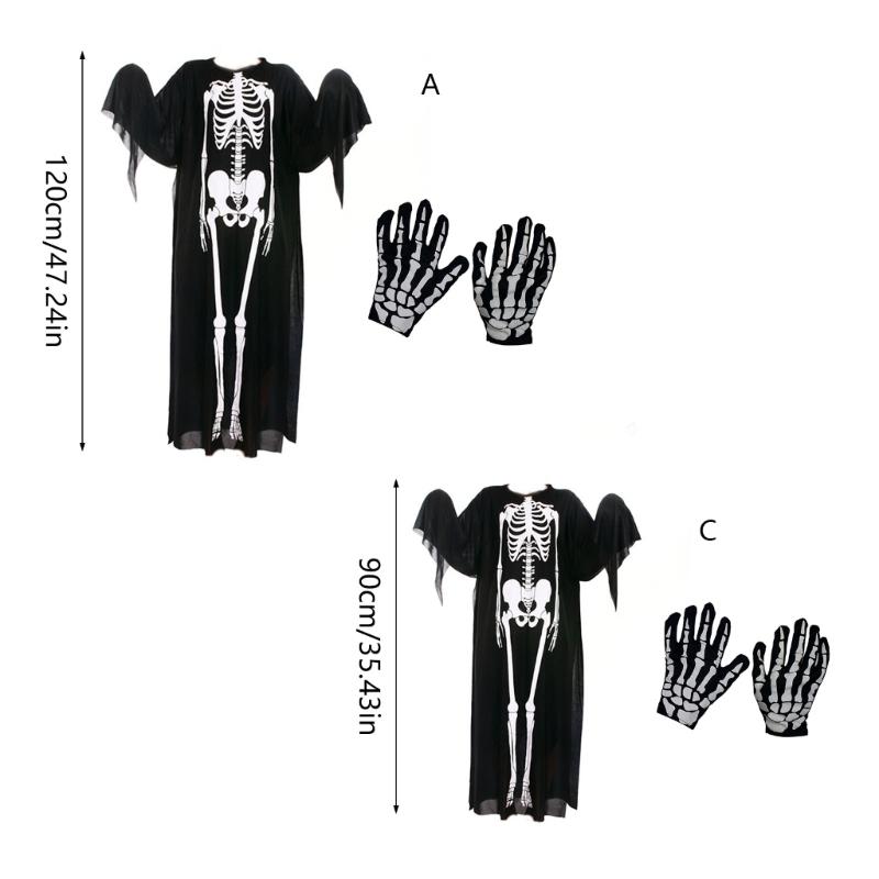 Realistic Skeleton Costume Accessory Efficient Halloween Party Decors For Family Fun Home Office School