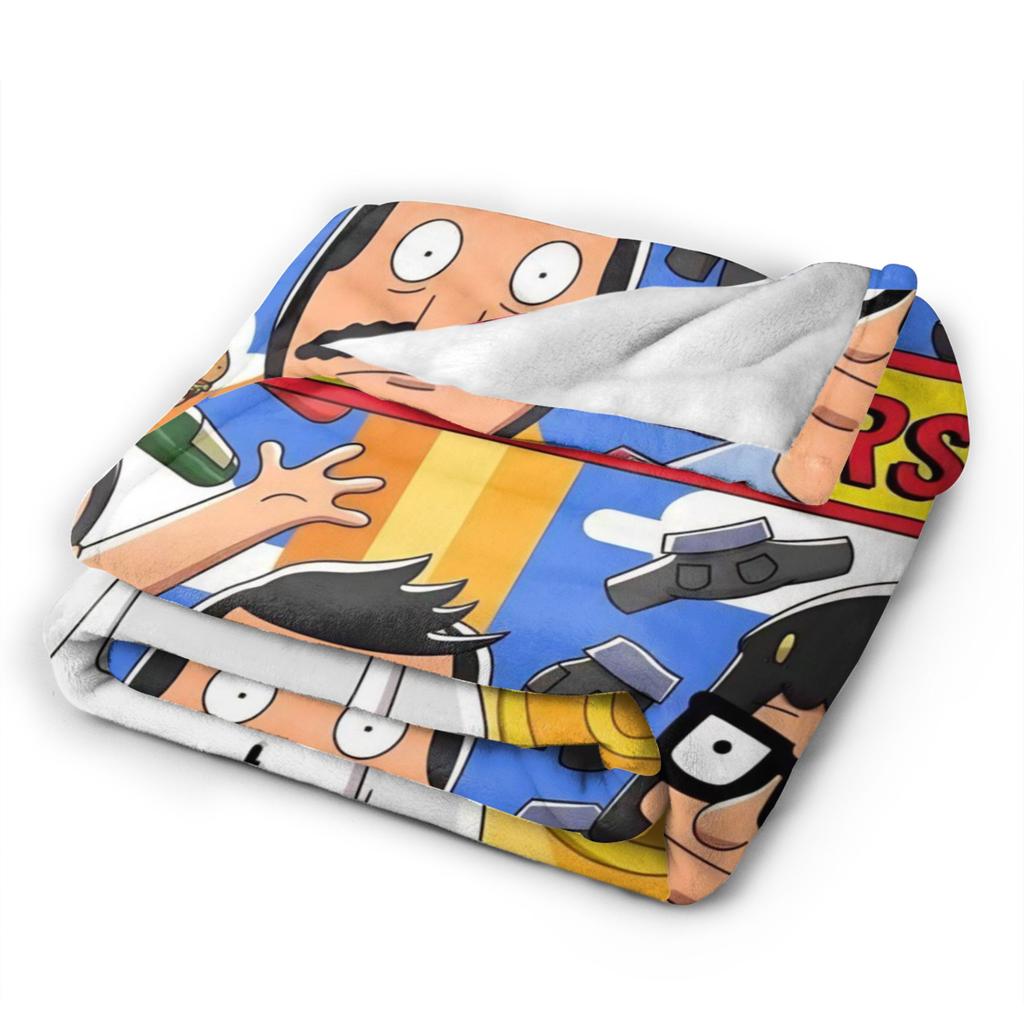 Super Soft B-Bob Burgers Thanksgiving Throw Blanket Premium Flannel Fleece Lightweight Bed Blanket Warm Plush Bedspread