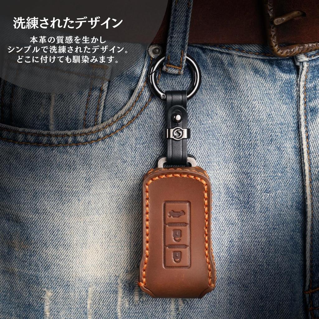 [smasol] DELICA D5 Delica D5 Jasper New Outlander Triton Key Cover Genuine Leather Mitsubishi