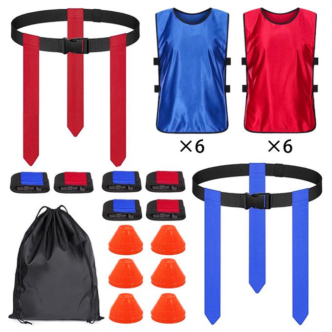 Youth Flag Football Belt with Colorful Streamers