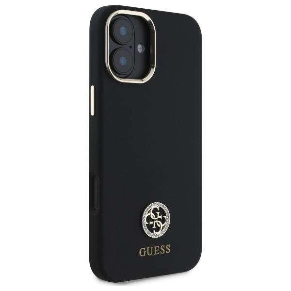 Guess Guhcp16Sm4Dgpk Iphone 16 6.1      Czarny/Black Hardcase Silicone Logo Strass 4G