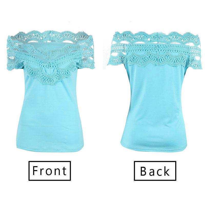 Hochwertige Damen Kurzarm Spitzen T-Shirts für mühelosen Sommerstil