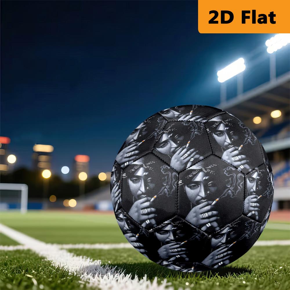 "2Pac: Until End Time" Soccer Ball Suitable for Both Training and Competition Outdoor Sports Very Elastic High Elasticity Entertainment